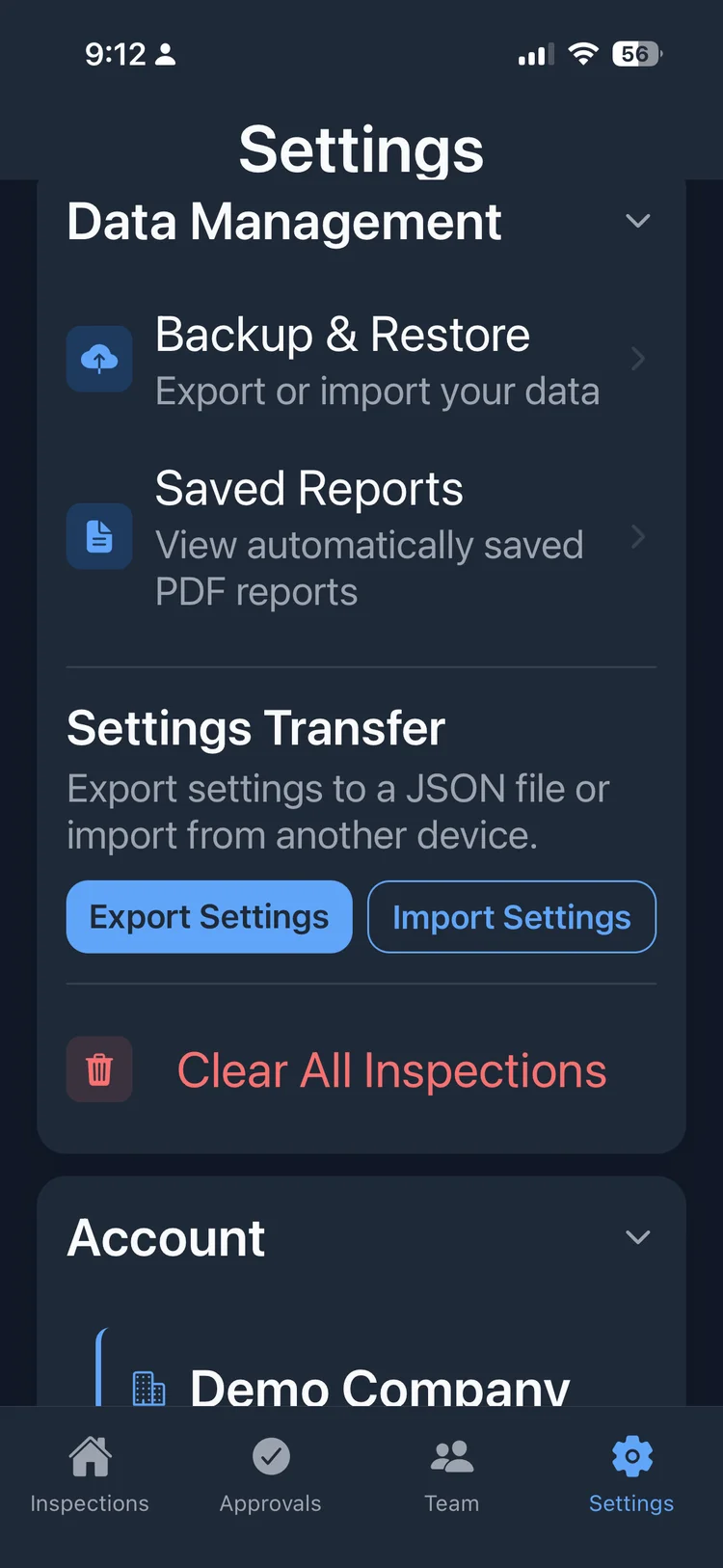 Pool safety inspection app Australia showing saved inspection reports